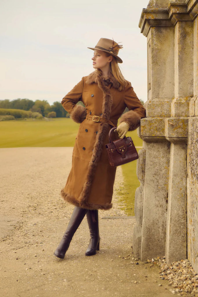 Woman in Cheltenham Festival style outfit