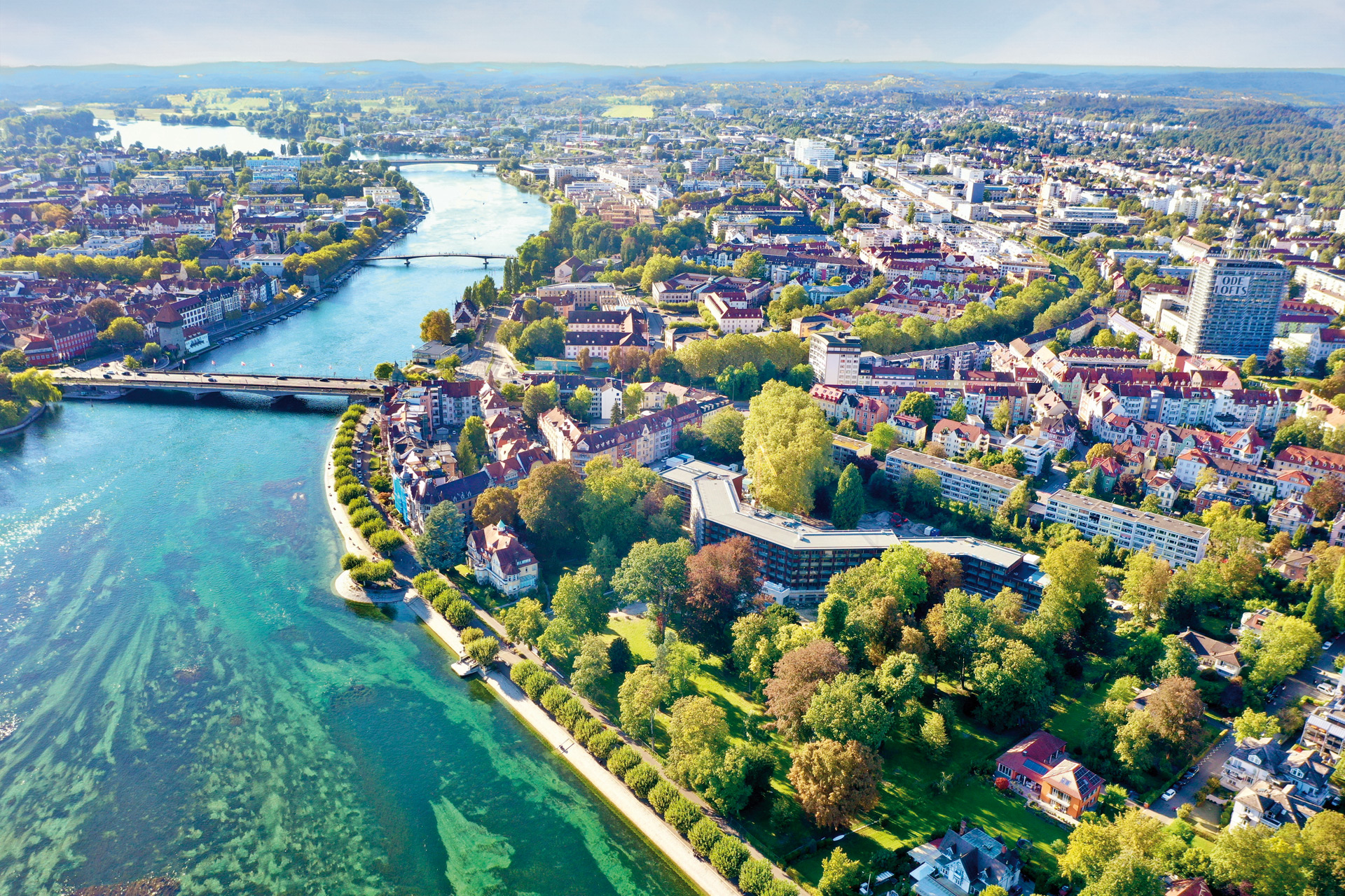 Aerial view of Lake Constance