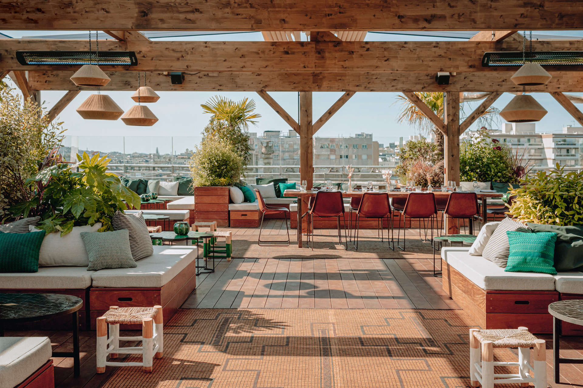 Rooftop bar at Le Perchoir Ménilmontant