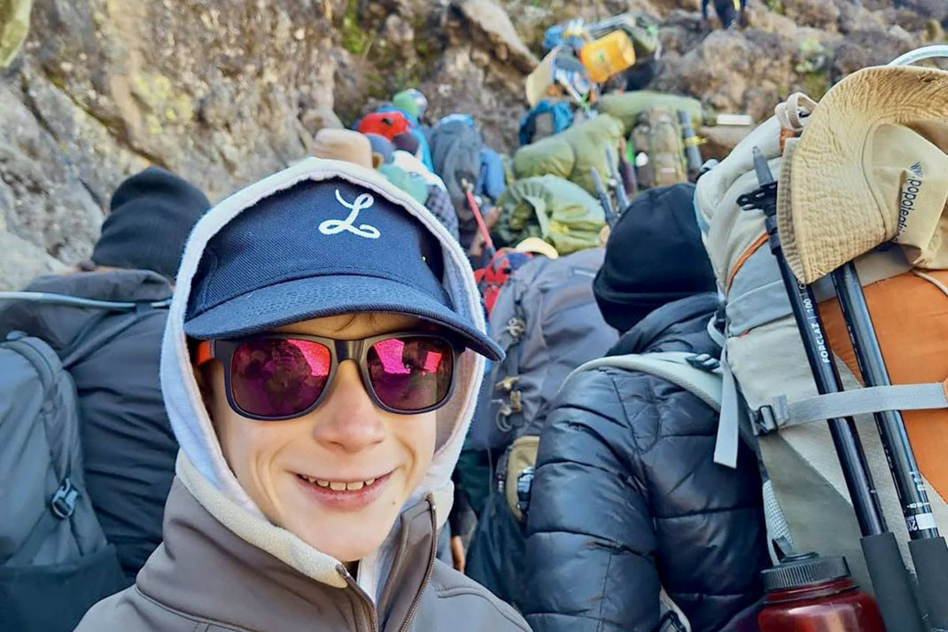 Ludgrove student climbing Kilimanjaro