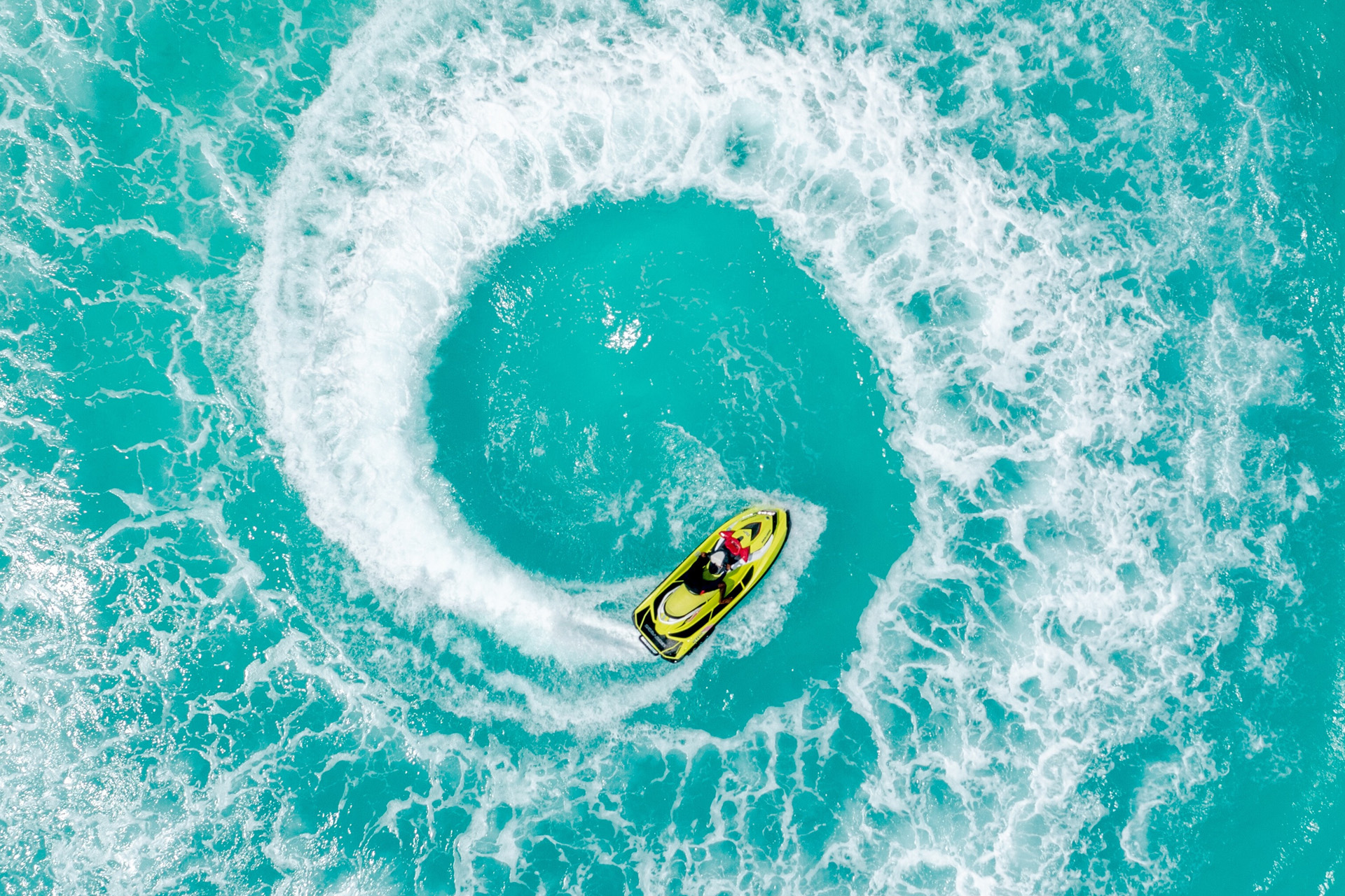 Jetskiing in the Maldives