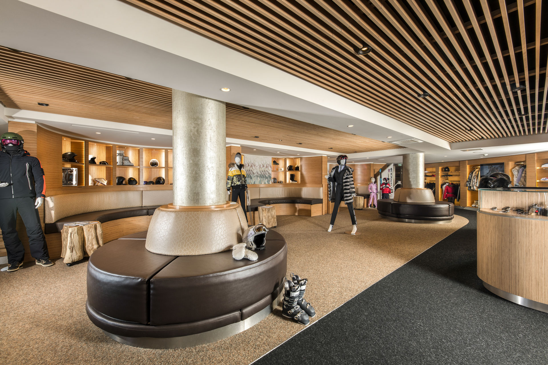 Boot room at Hôtel Barrière Les Neiges, Courchevel 1850