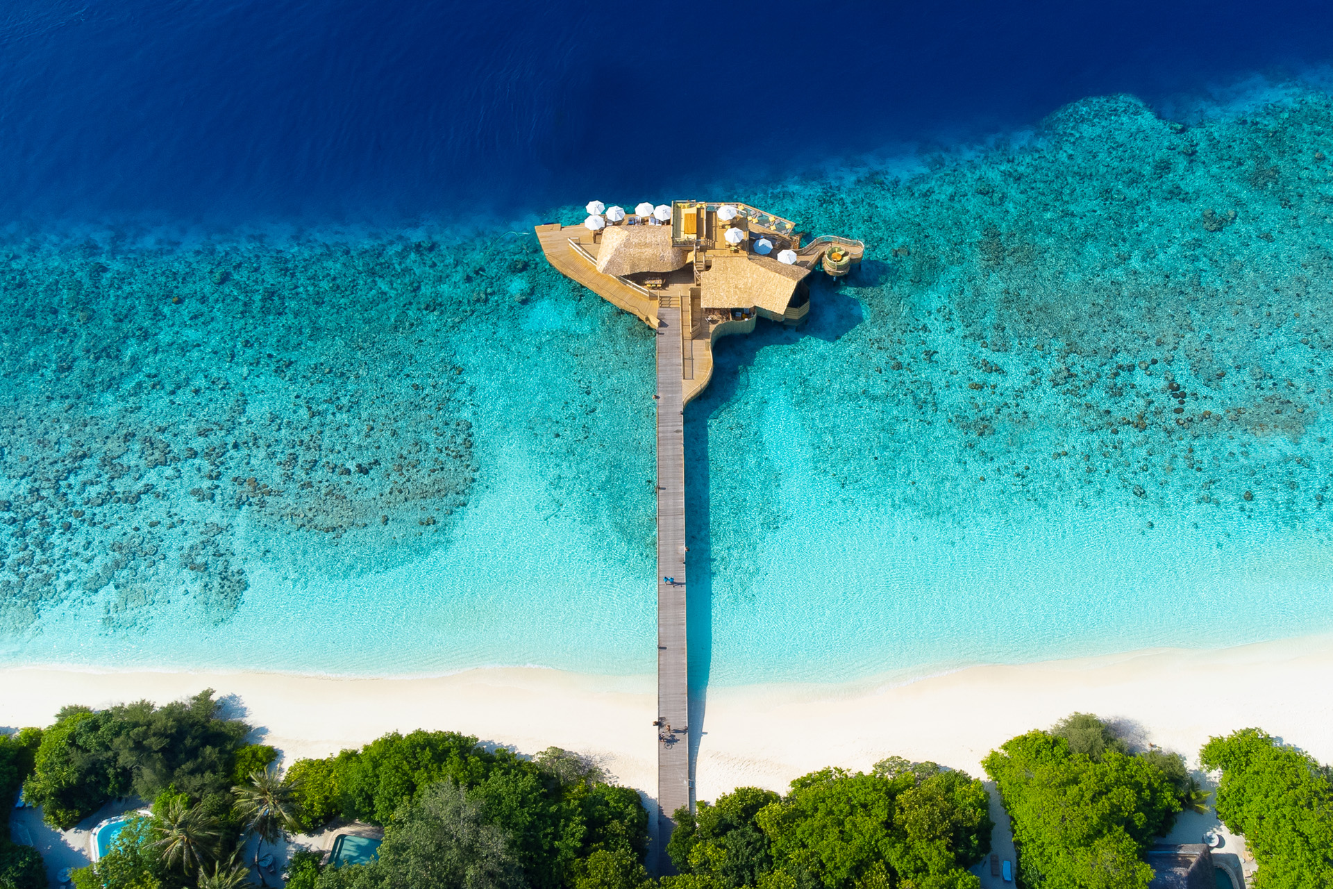 A restaurant in the sea