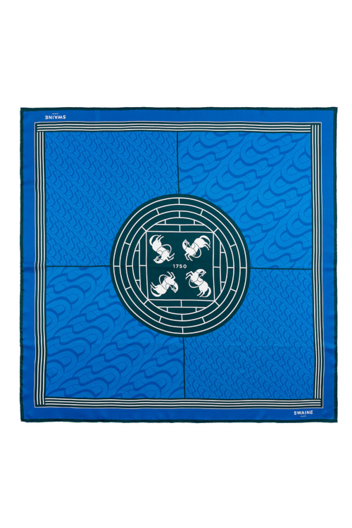 Blue silk scarf