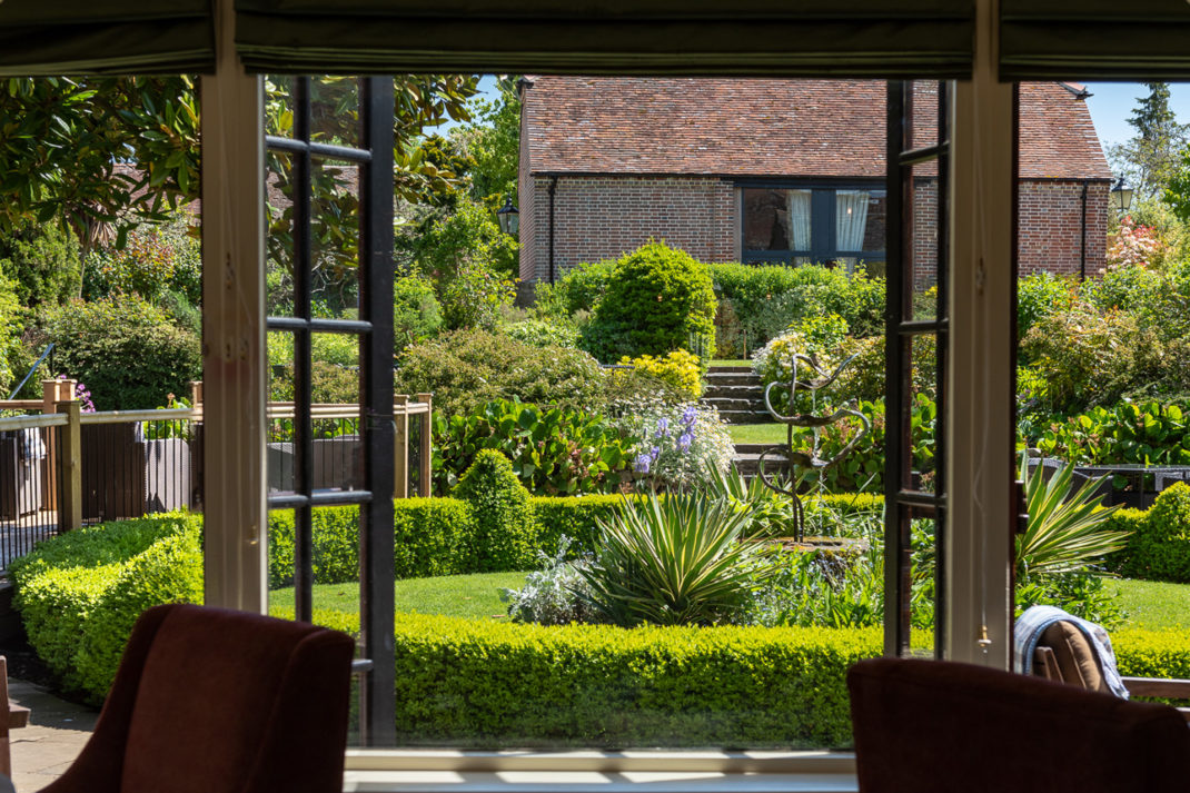 Garden at The Montagu Arms hotel