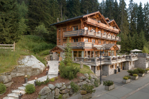 The exterior of The Lodge, Verbier