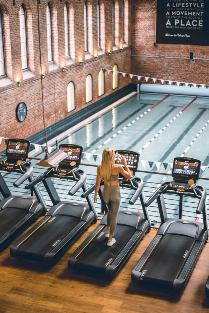 Woman on a treadmill