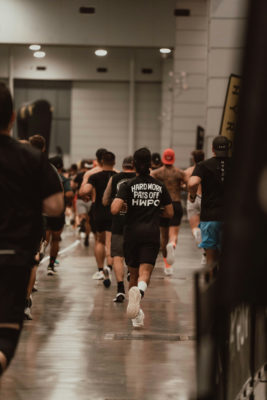 Man competing in a Hyrox race
