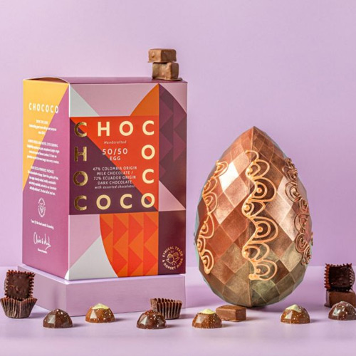 Chococo  50/50 Half Milk, Half Dark Easter Egg