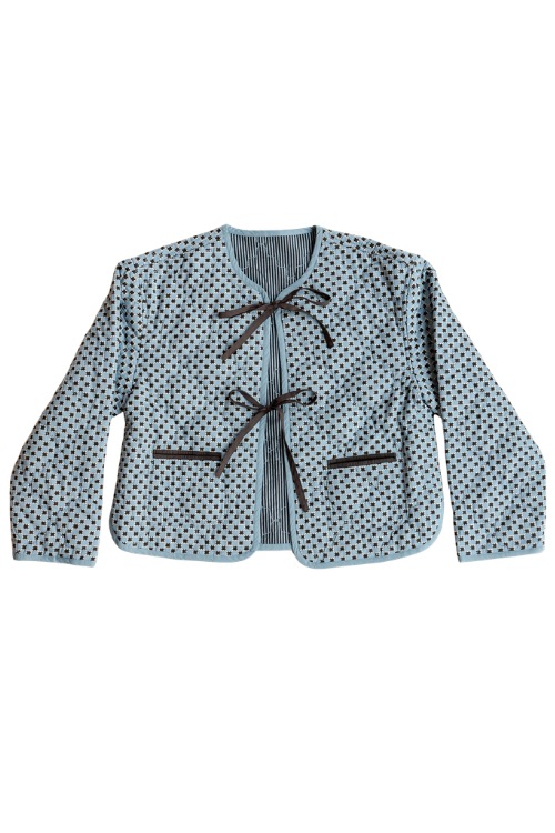Blue polka dot jacket