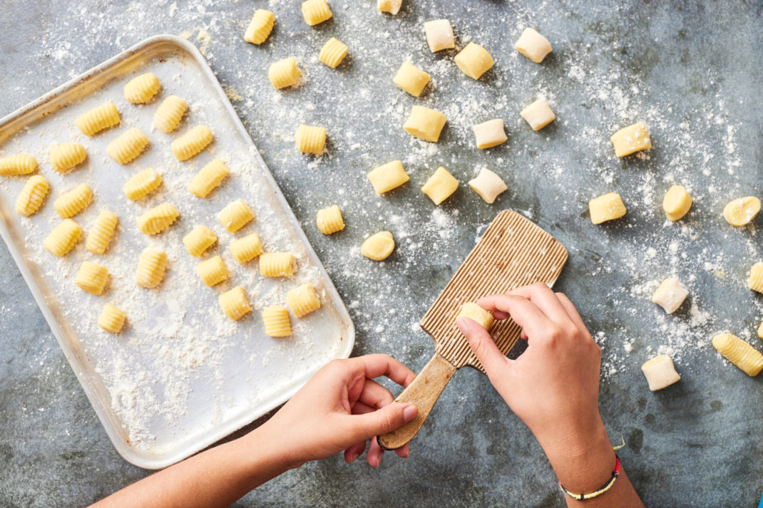 Person making pasta