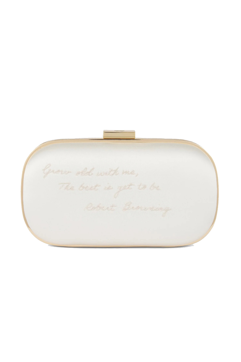 White bridal clutch bag