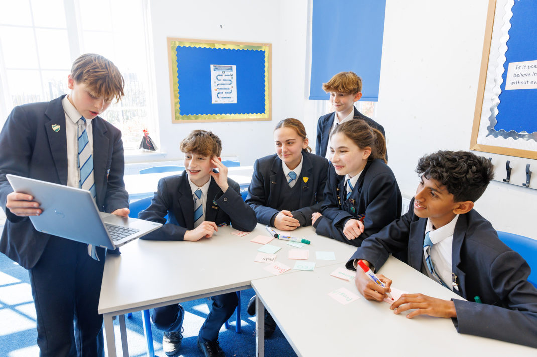 Belmont, Mill Hill Prep Students in Classroom