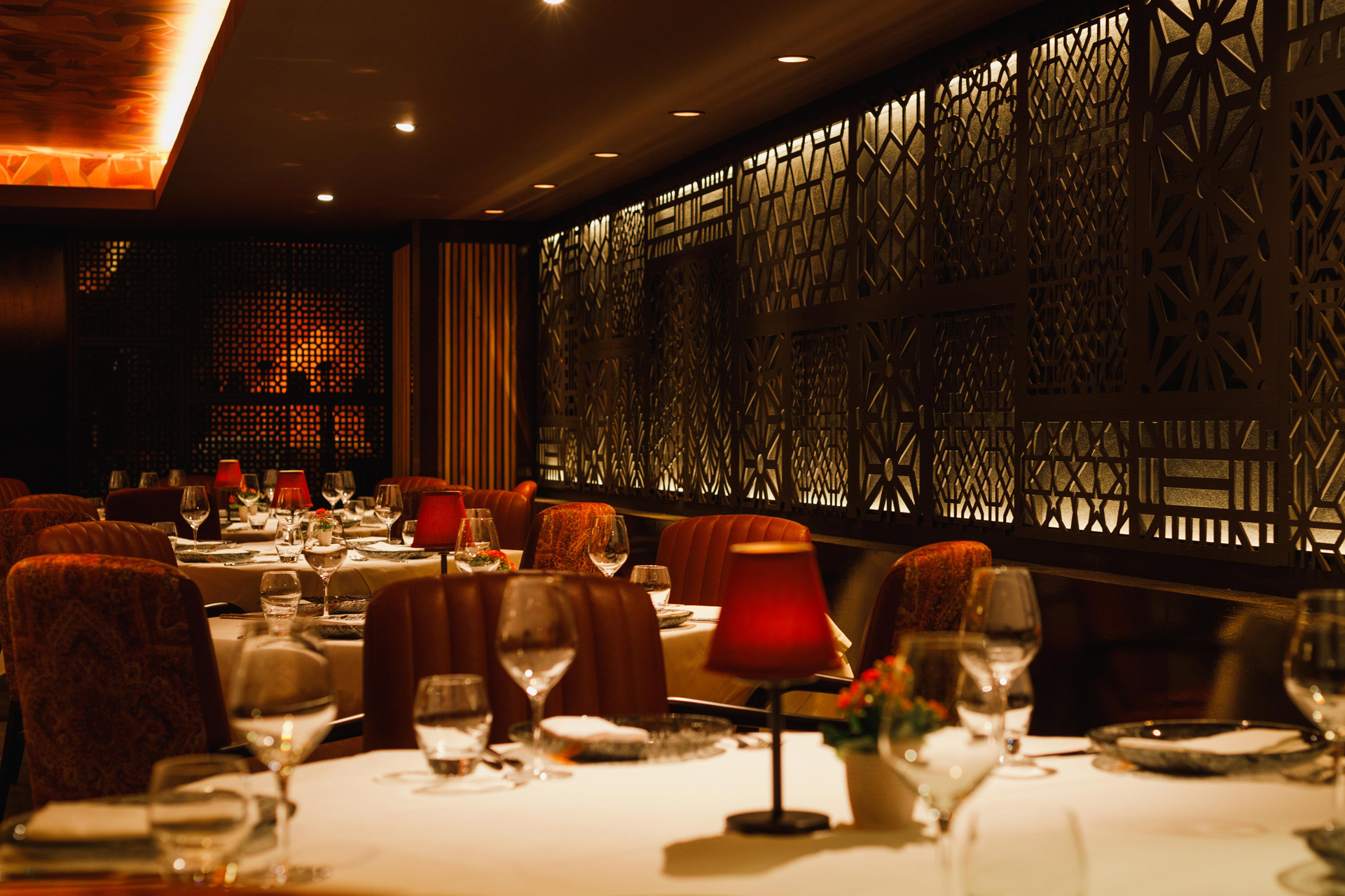 Interiors of Benares restaurant