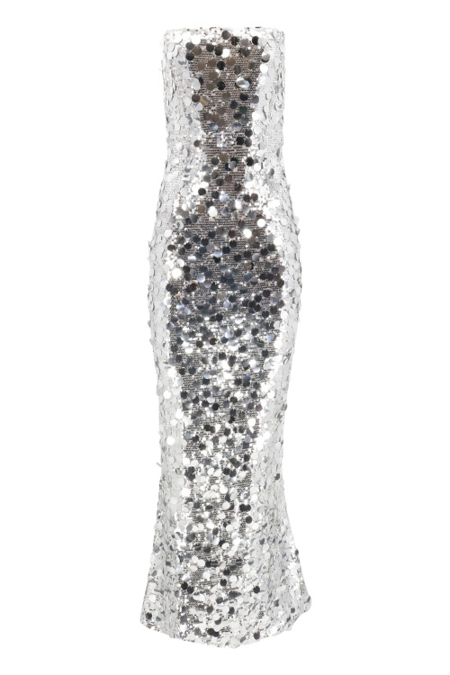 Silver sequin gown