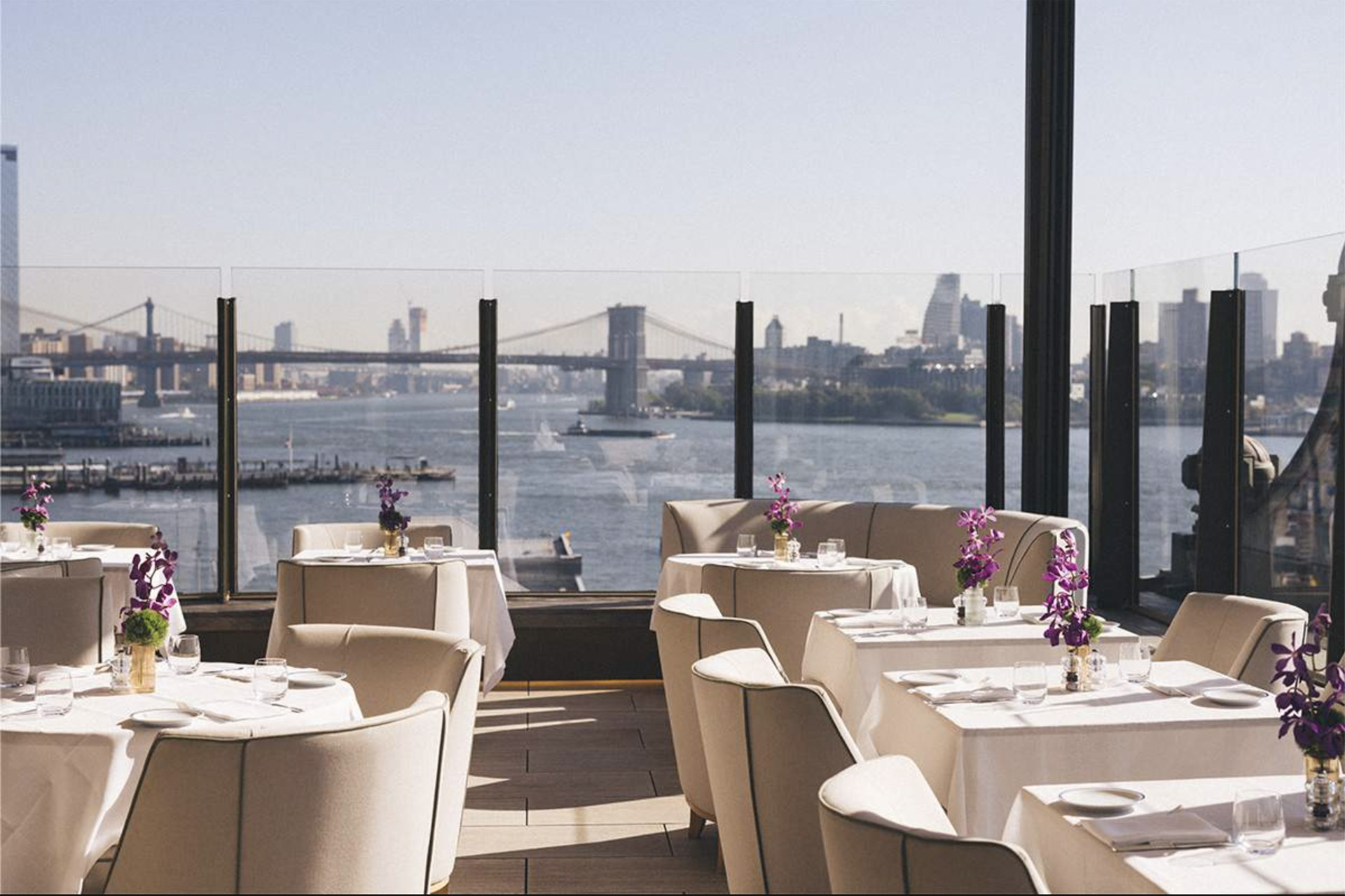 Rooftop restaurant of Casa Cipriani, a members club in New York