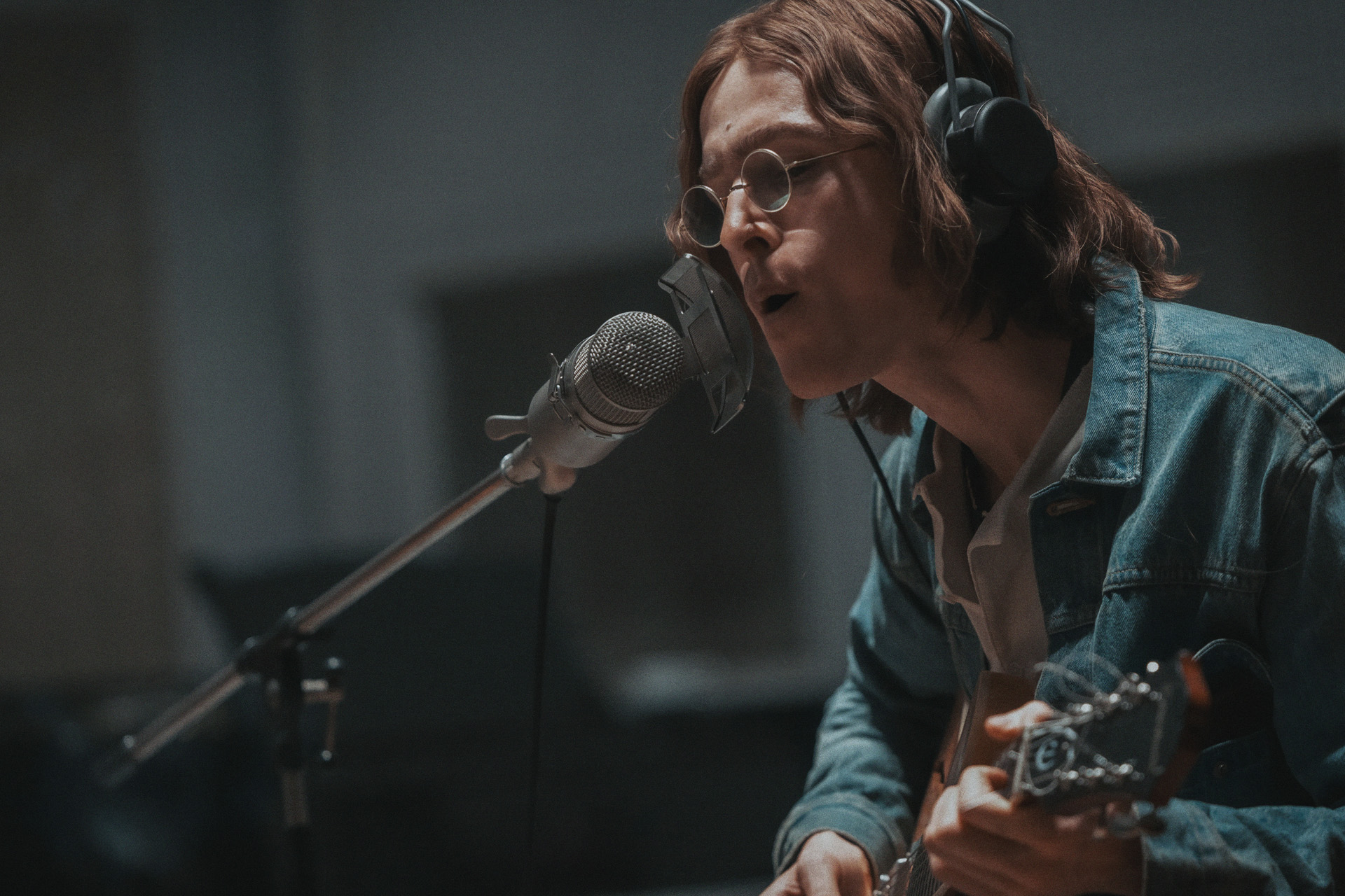 Harris Dickinson is John Lennon in Columbia Pictures THE BEATLES - A Four-Film Cinematic Event.