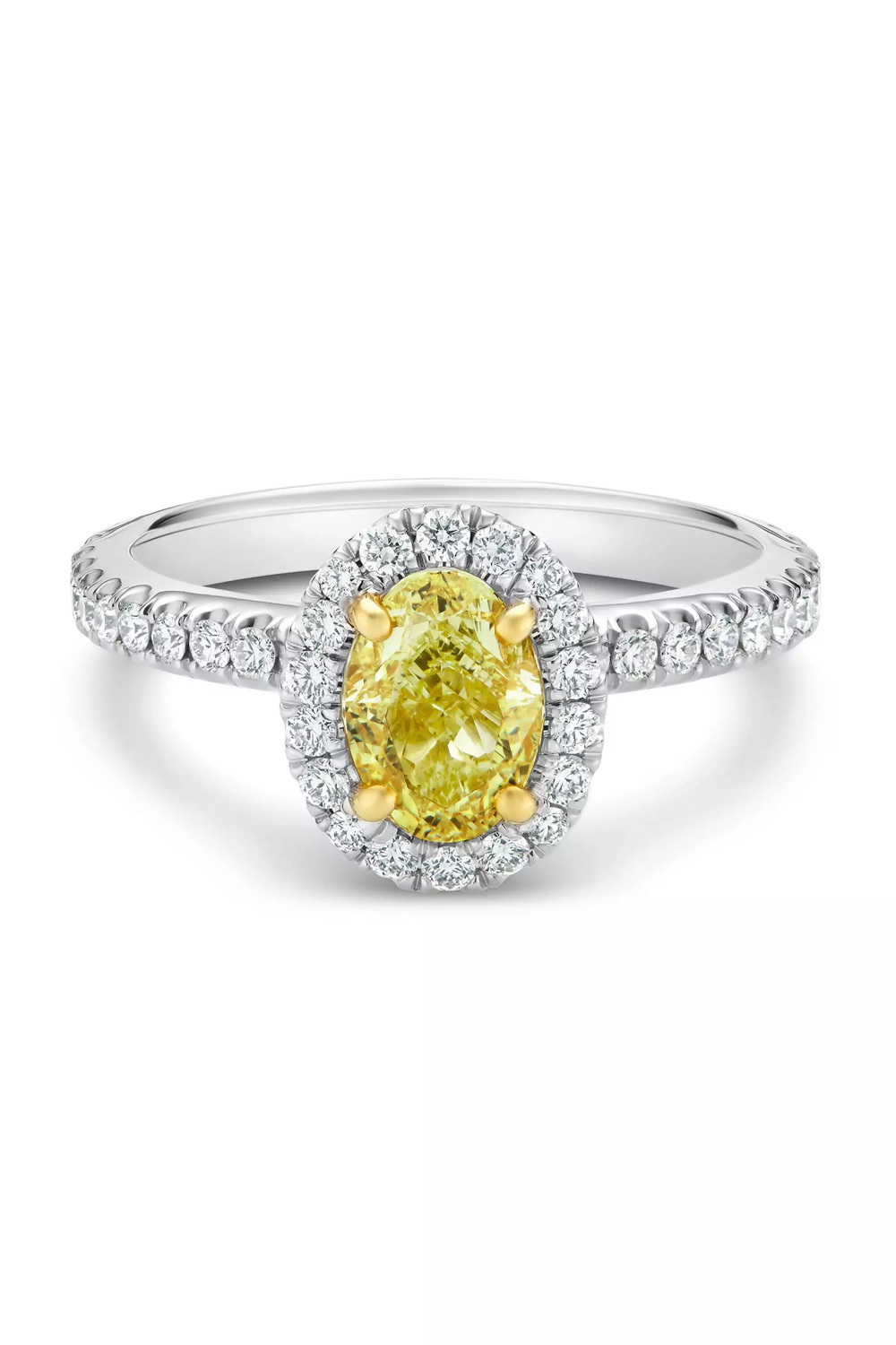 Ring with yellow stone | coloured engagement ring