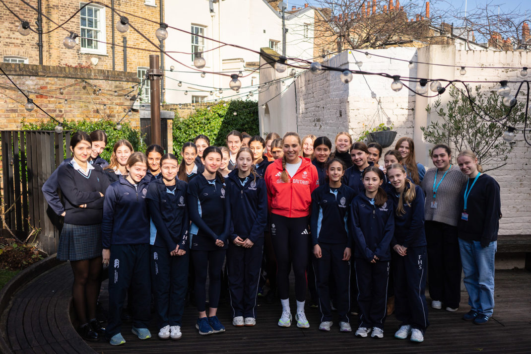 FHS Students with Olympian Becky Wilde