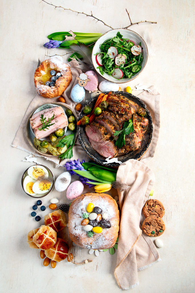 Easter roast with lamb and vegetables