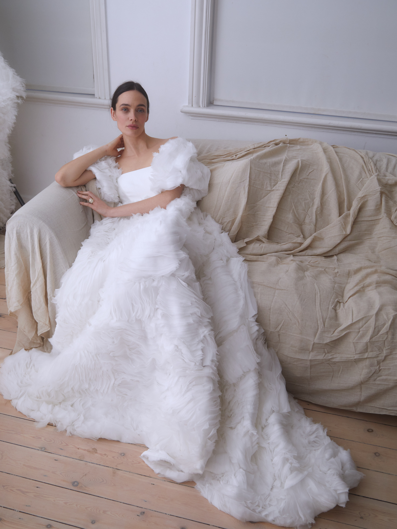 Woman in Halfpenny 'Twenty' dress