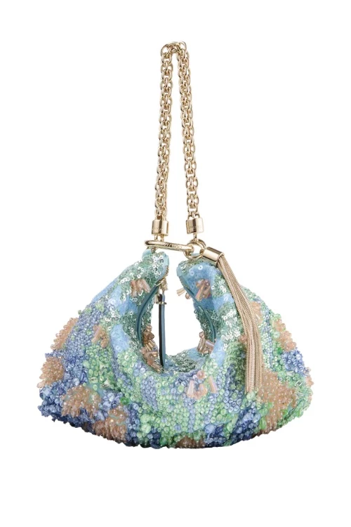 Jimmy Choo blue crystal handbag