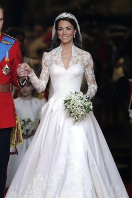 Kate Middleton on her wedding day