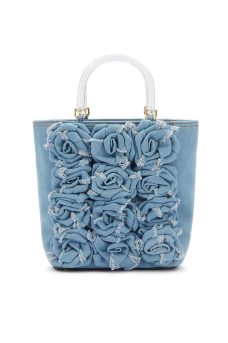 Lulu Guinness Denim Roses Bibi Tote