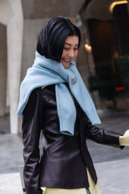 Woman with oval bob