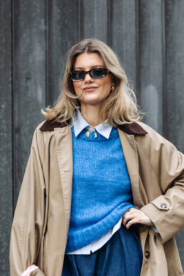 Woman with Parisian blonde hair
