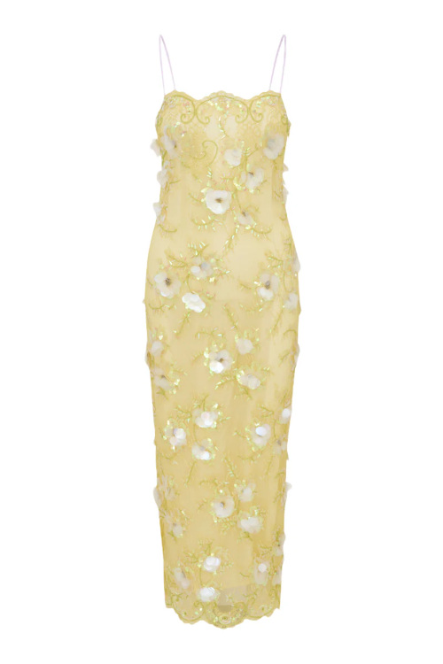 Yellow dress with flowers