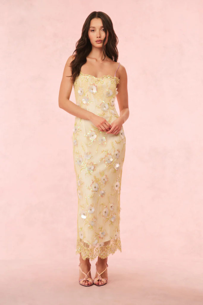 Woman in yellow gown