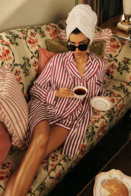 Woman in PJs