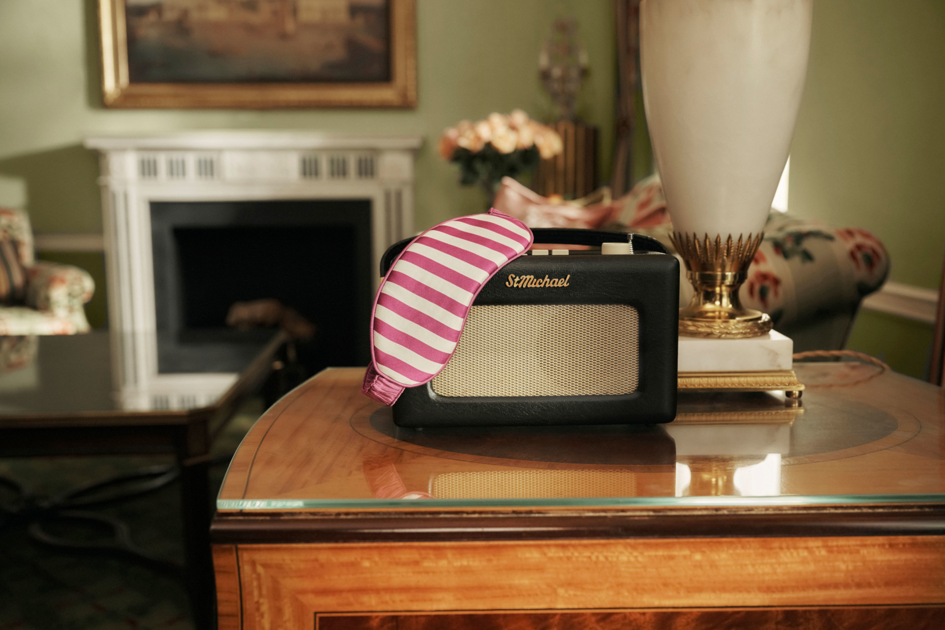 Radio with eye mask