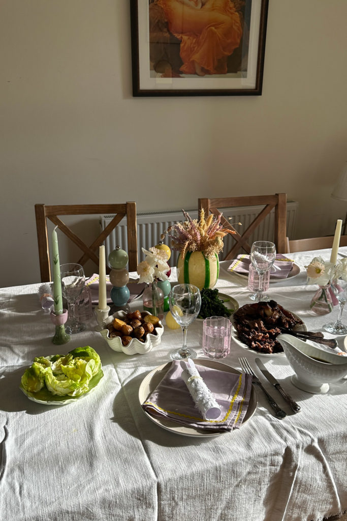Spring dinner table
