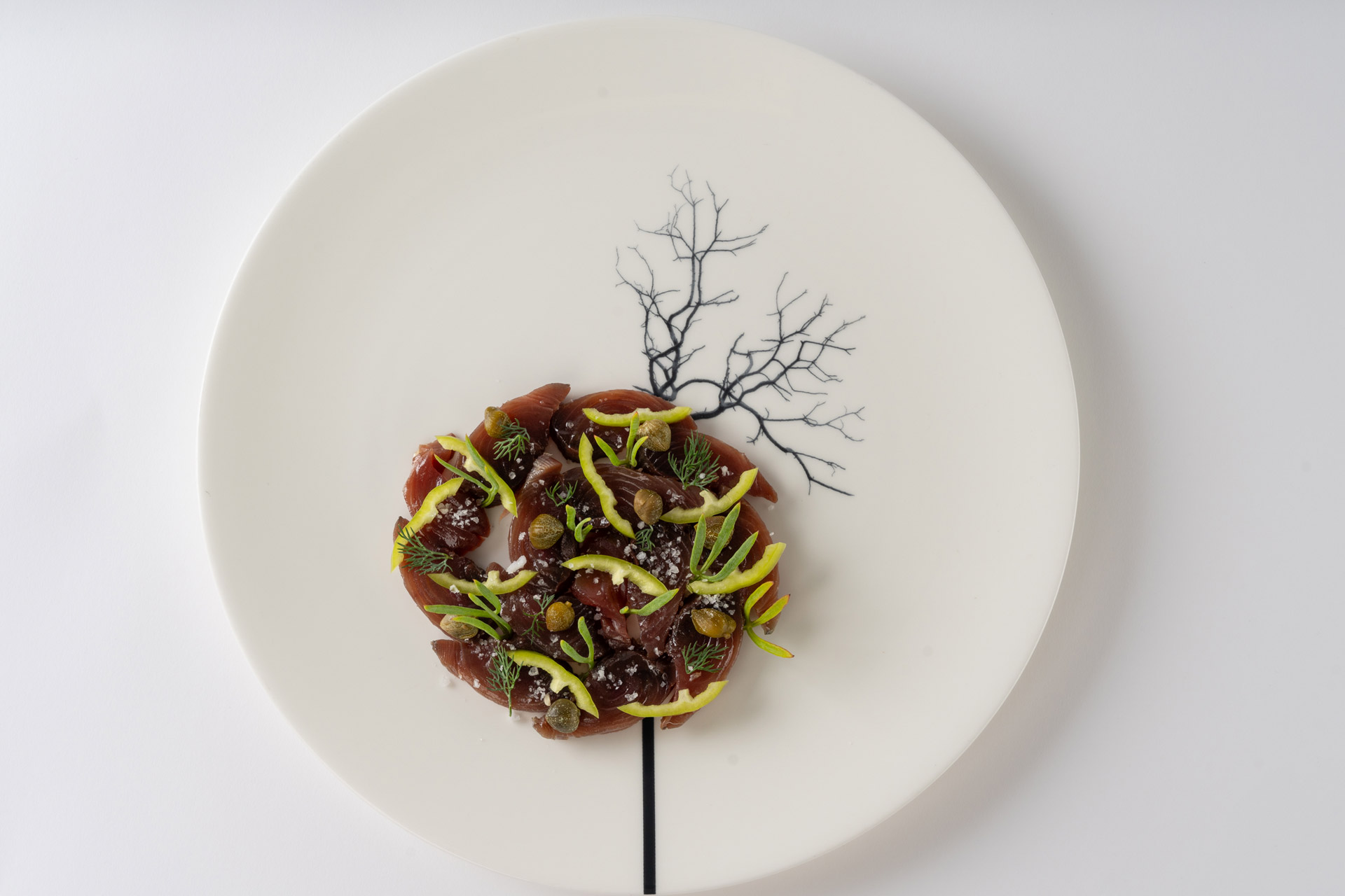Marinated tuna at Myrtos restaurant