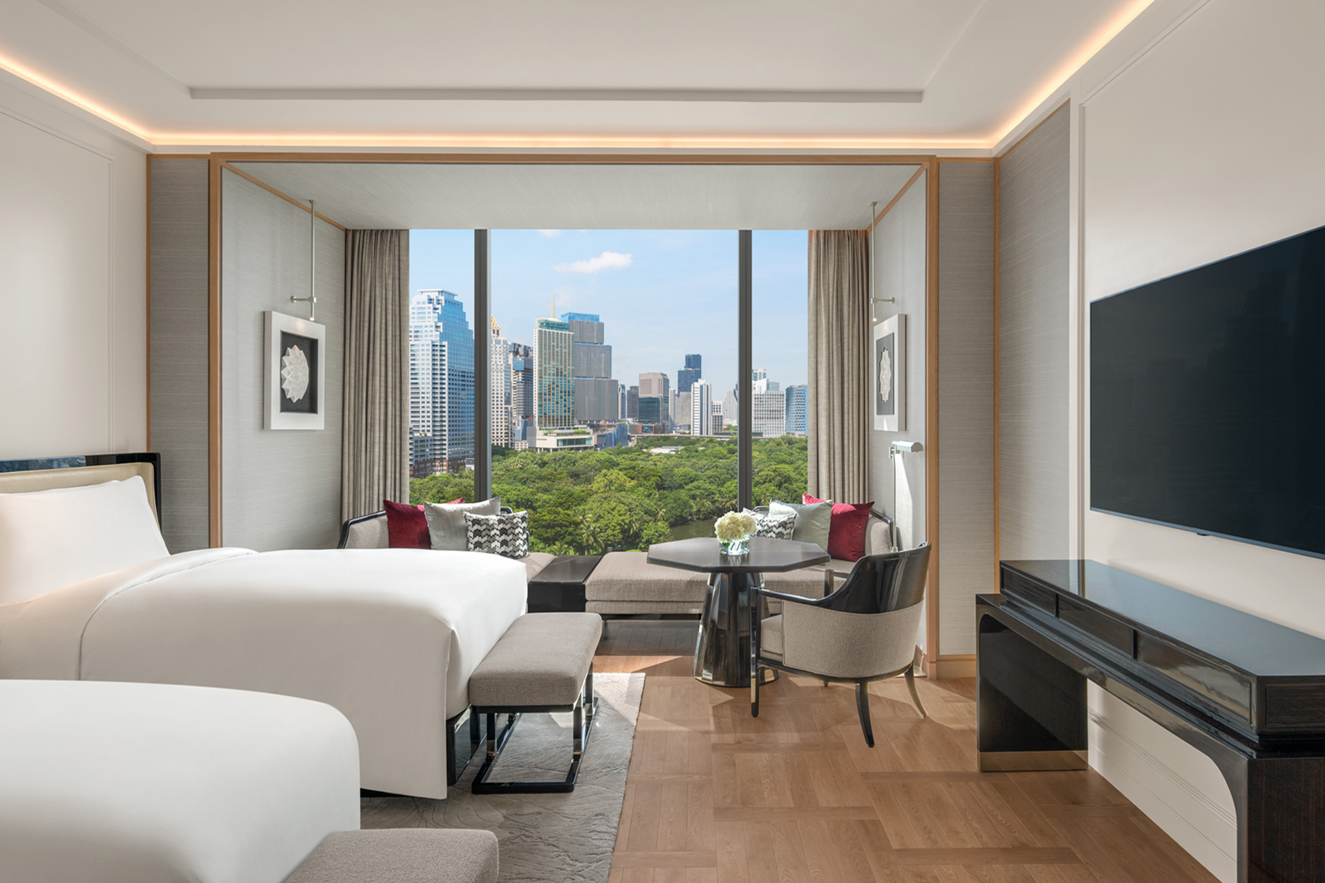 Bedroom at The Ritz-Carlton, Bangkok