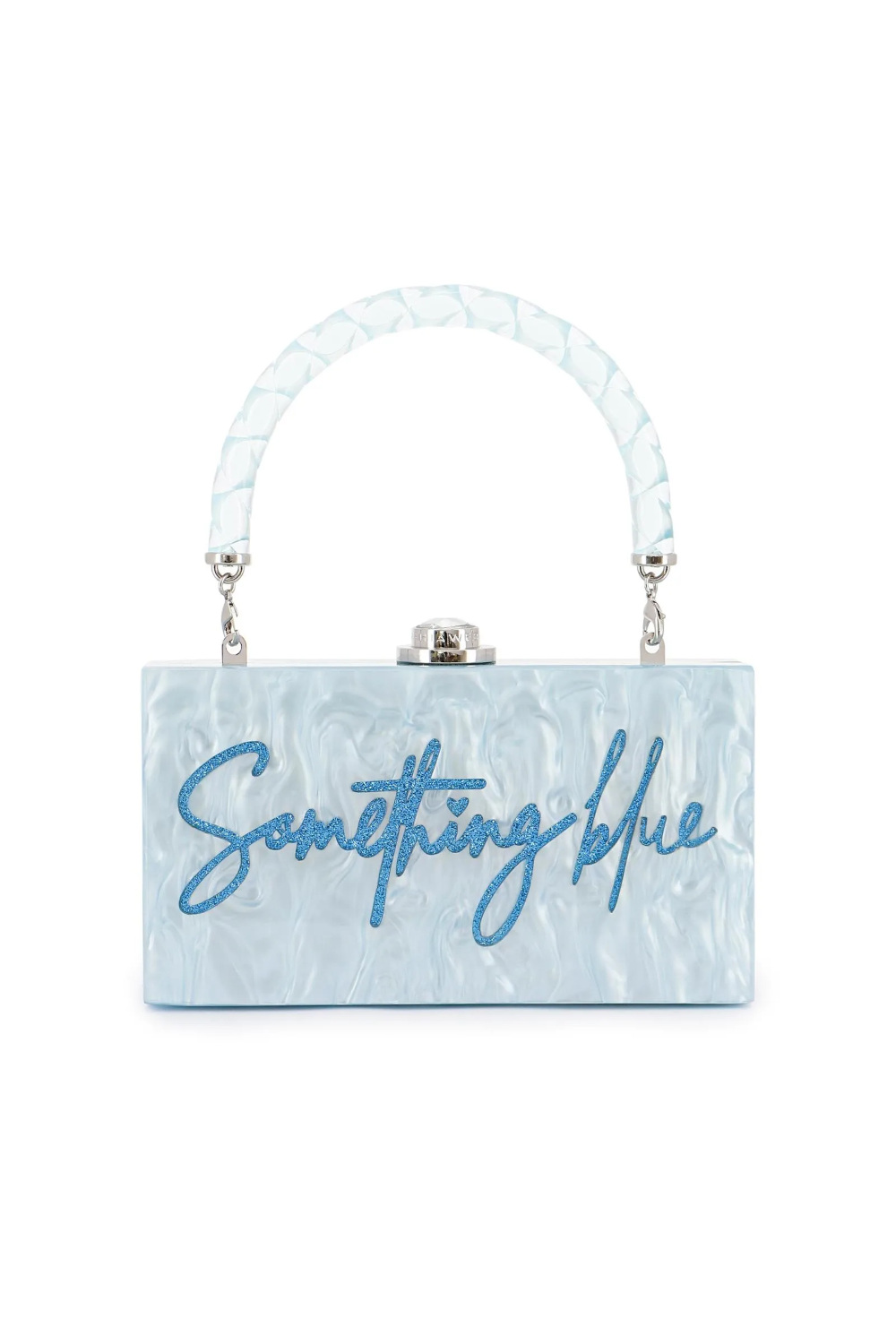 Blue bridal clutch bag
