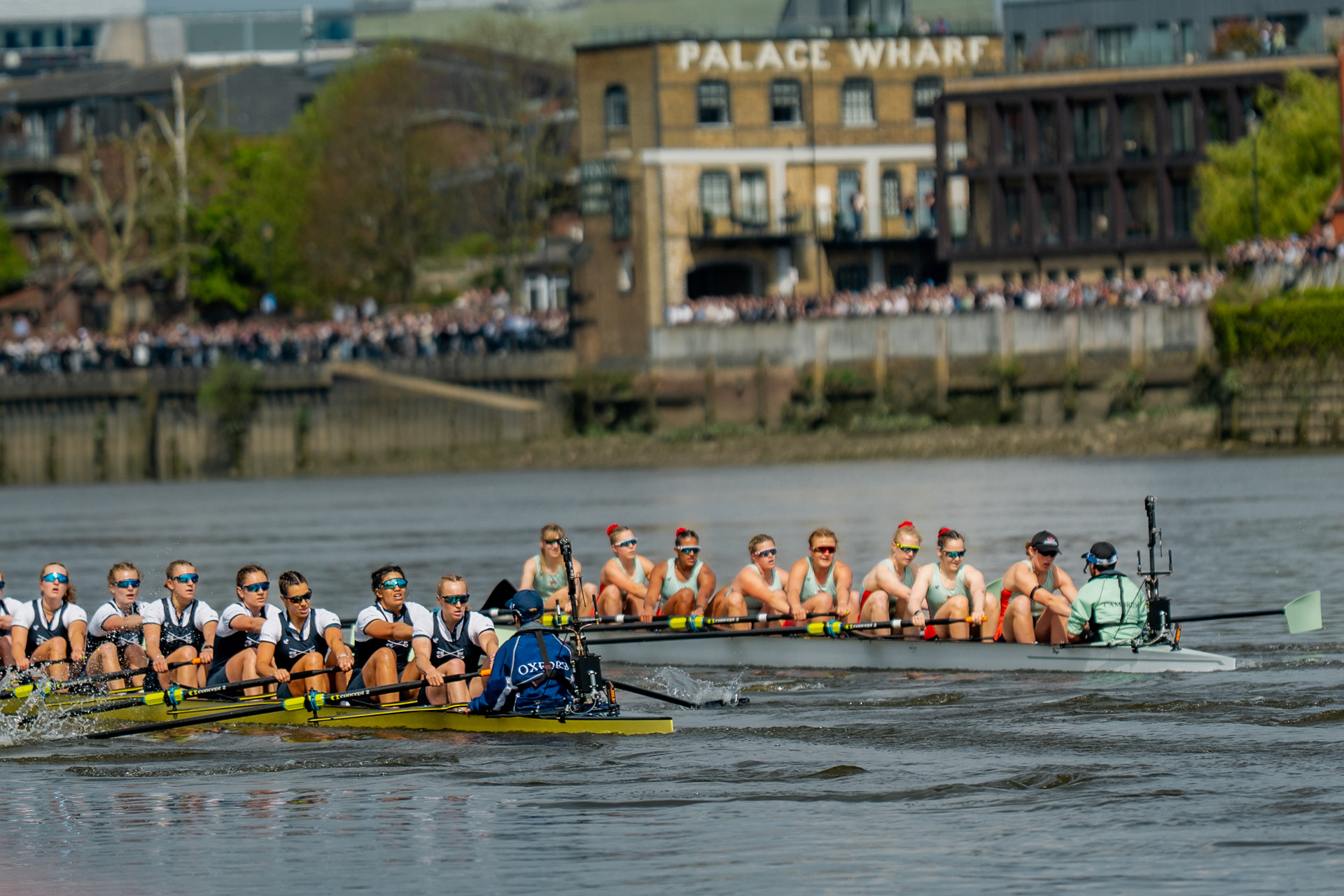 Both universities rowing in The Boat Race