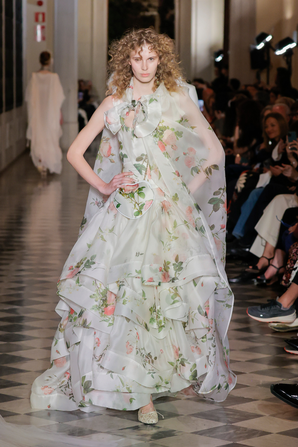 Model on runway