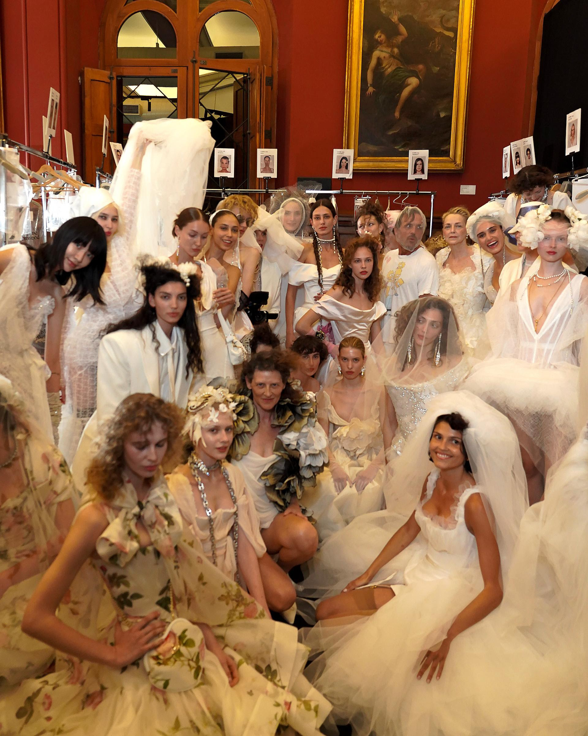 Models in wedding dresses