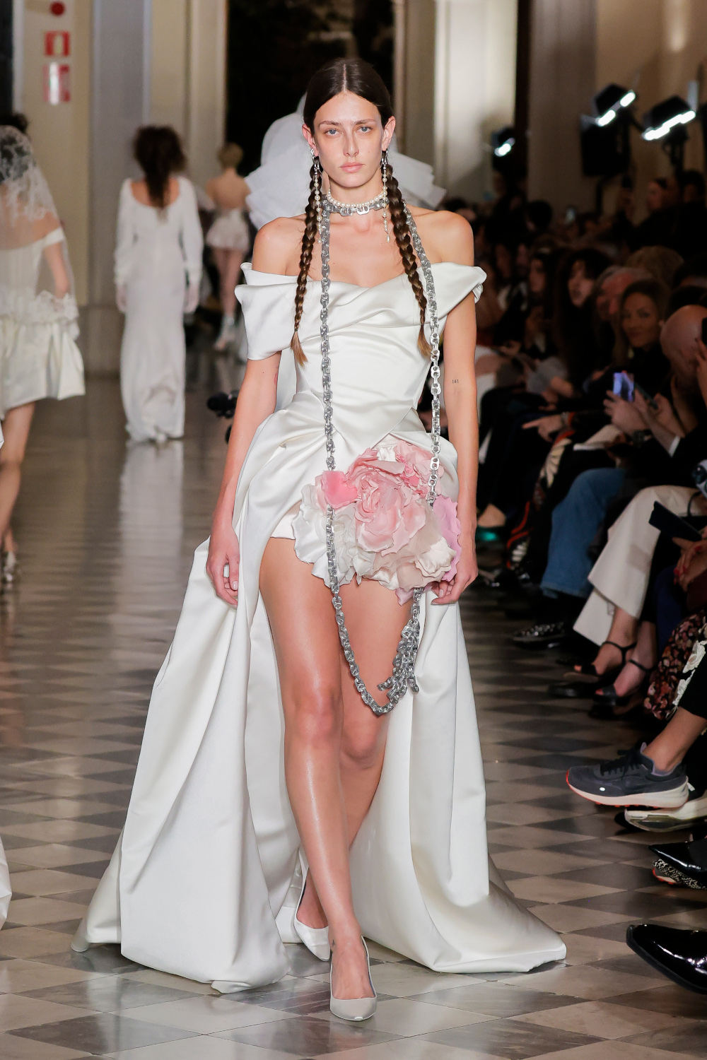 Model on runway