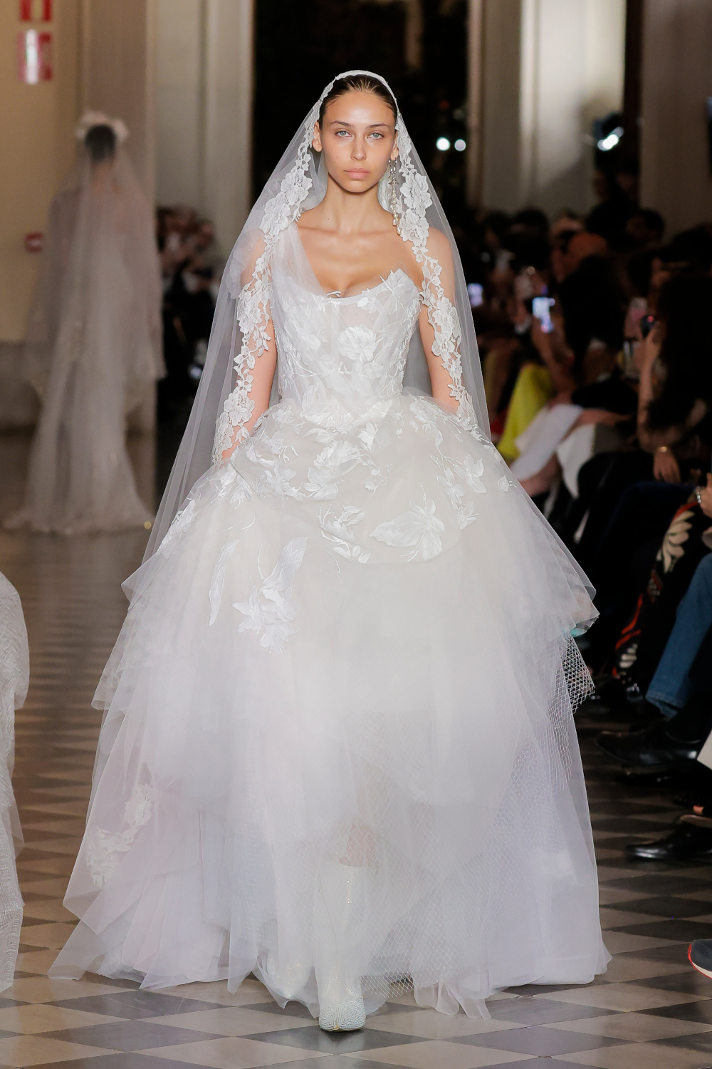 Model on runway