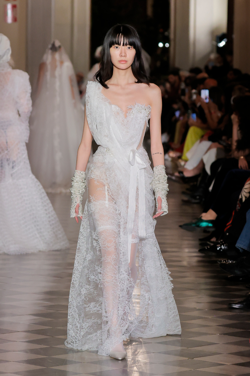 Model on runway
