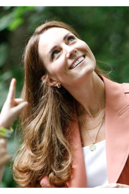 Kate Middleton looking upwards