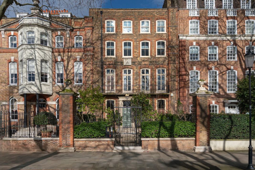 Large brick townhouses