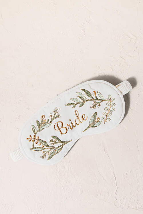 Elizabeth Scarlett Olive Branch Bride Eye Mask