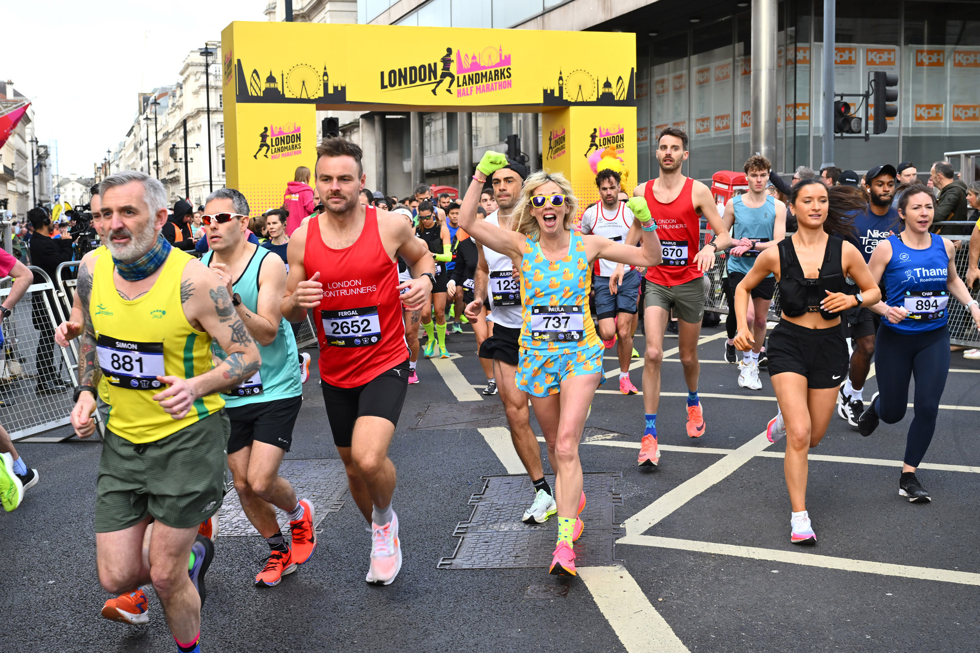 Runners in the London Landmarks Half Marathon