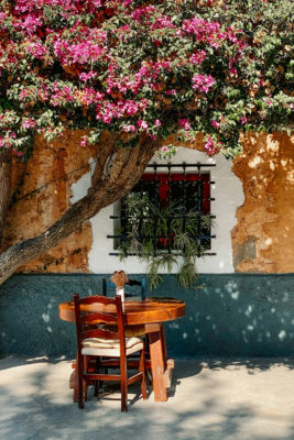 A table at a restaurant in Ibiza