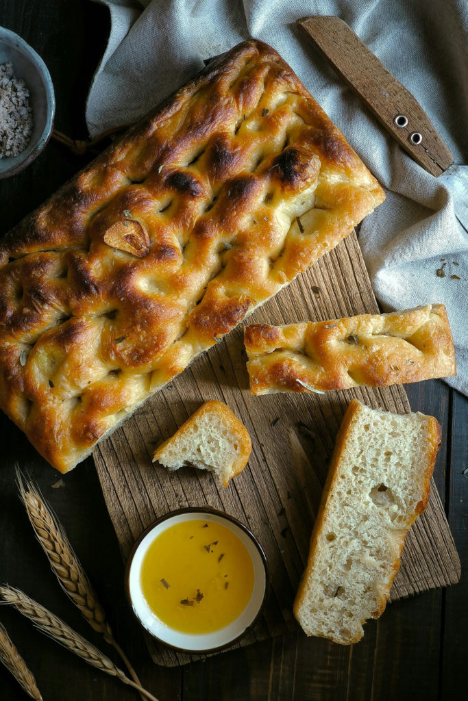 Focaccia and olive oil